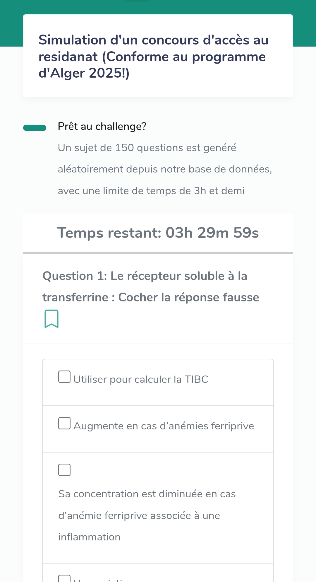 Simulation Concours Pharmentor